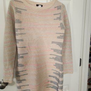 NWOT Knit Pastel Stripe Textured Sweater Dress